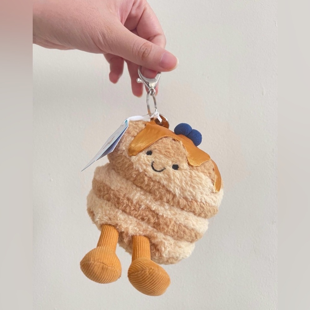 AUTHENTIC❗️Jellycat Fran Pancakes Keychain NYC FAO Exclusive Bag Charm NWT